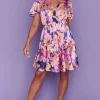 Lorraine Designs Cocktail Dresses | Fit & Flare Dresses*Peyton Watercolour Rose Party Dress