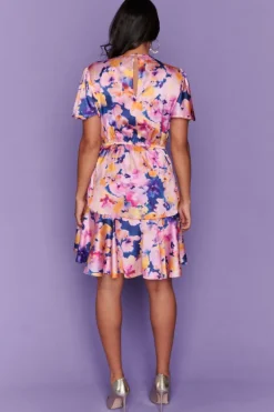 Lorraine Designs Cocktail Dresses | Fit & Flare Dresses*Peyton Watercolour Rose Party Dress
