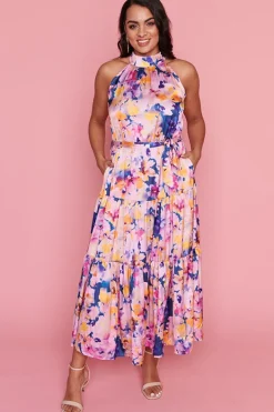 Lorraine Designs Casual Dresses | Fit & Flare Dresses*Piper Watercolour Rose Party Dress