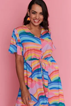 Lorraine Designs Casual Dresses | Fit & Flare Dresses*Pippa Rainbowscape Dress