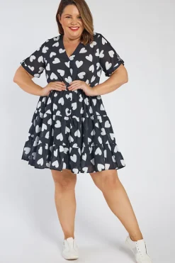 Lorraine Designs Casual Dresses | Knee Length Dresses*Poppy Hearts a Flutter Dress