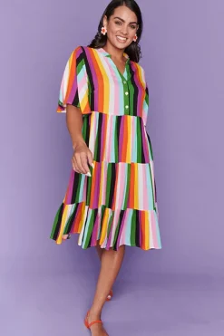 Lorraine Designs Casual Dresses | Shirt Dresses*Posey New York Stripe Dress