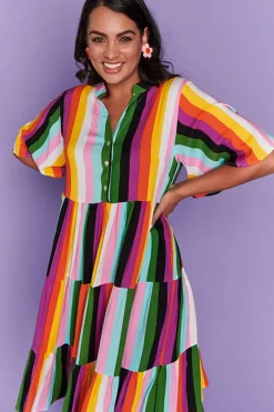 Lorraine Designs Casual Dresses | Shirt Dresses*Posey New York Stripe Dress