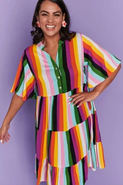 Lorraine Designs Casual Dresses | Shirt Dresses*Posey New York Stripe Dress