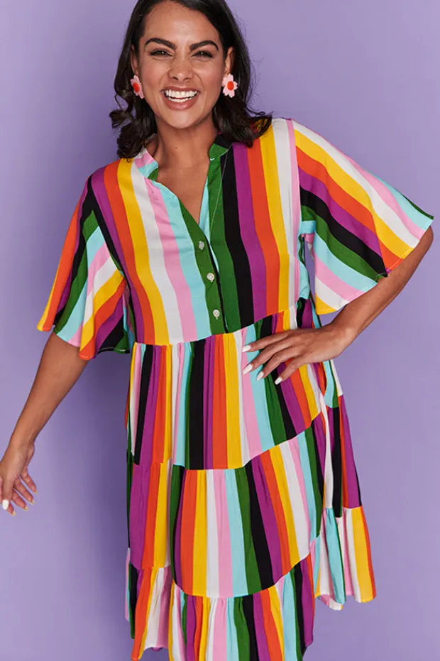 Lorraine Designs Casual Dresses | Shirt Dresses*Posey New York Stripe Dress