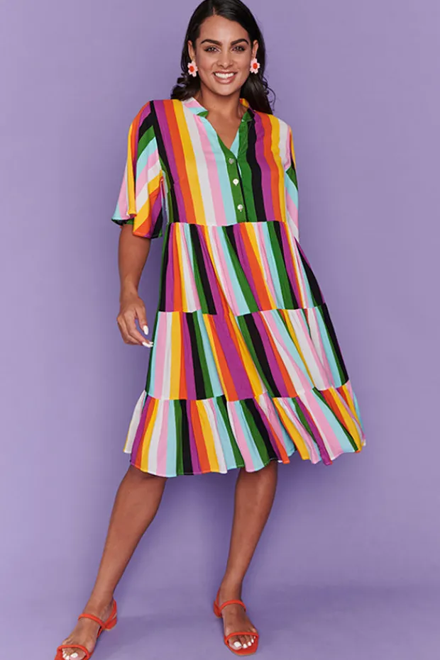 Lorraine Designs Casual Dresses | Shirt Dresses*Posey New York Stripe Dress