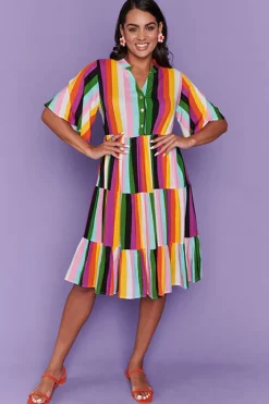 Lorraine Designs Casual Dresses | Shirt Dresses*Posey New York Stripe Dress