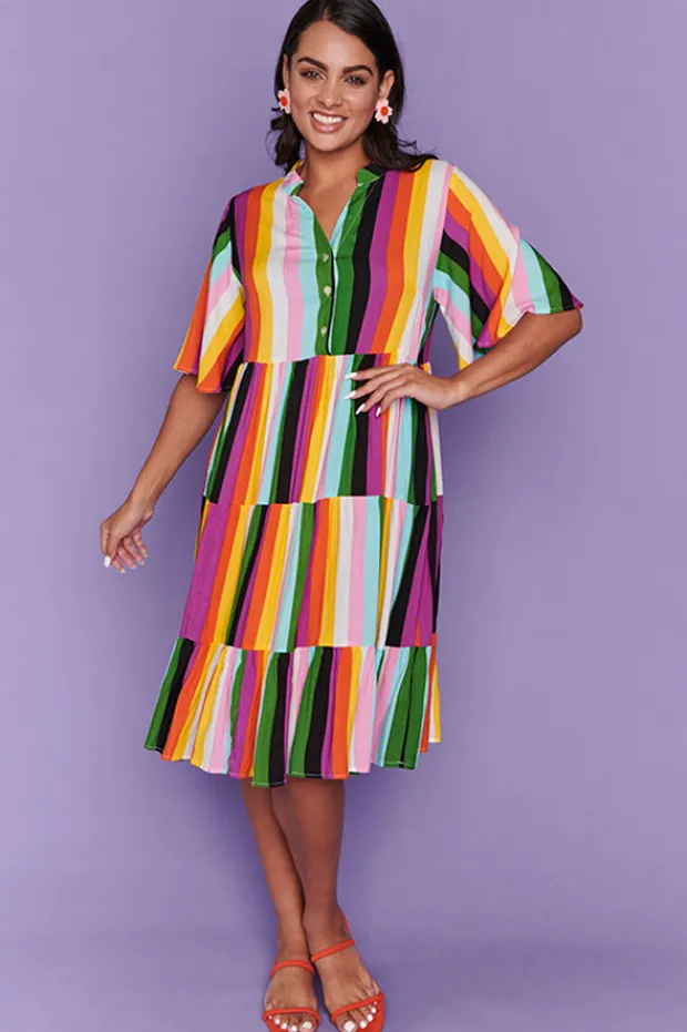 Lorraine Designs Casual Dresses | Shirt Dresses*Posey New York Stripe Dress