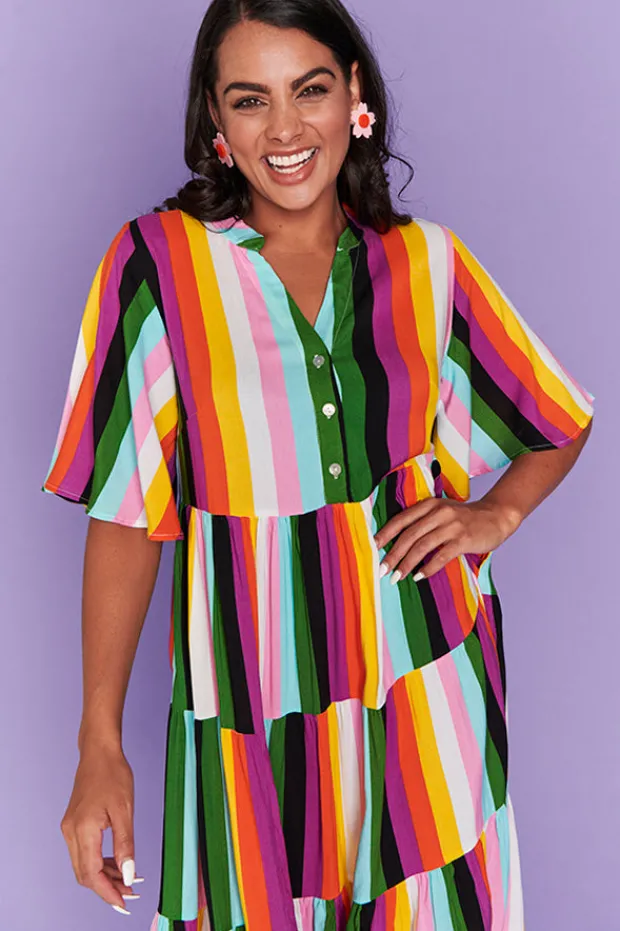Lorraine Designs Casual Dresses | Shirt Dresses*Posey New York Stripe Dress