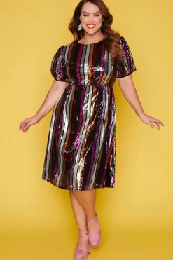 Lorraine Designs Fit & Flare Dresses | Cocktail Dresses*Rainbow Room Berry Dress