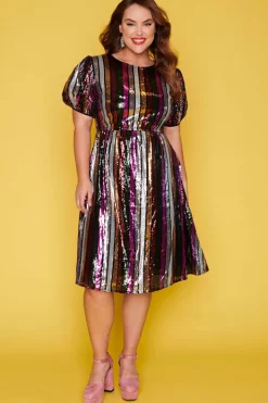Lorraine Designs Fit & Flare Dresses | Cocktail Dresses*Rainbow Room Berry Dress