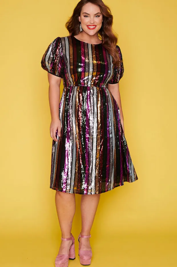 Lorraine Designs Fit & Flare Dresses | Cocktail Dresses*Rainbow Room Berry Dress