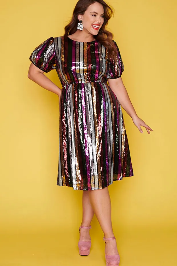 Lorraine Designs Fit & Flare Dresses | Cocktail Dresses*Rainbow Room Berry Dress