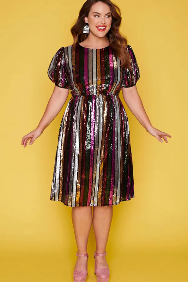 Lorraine Designs Fit & Flare Dresses | Cocktail Dresses*Rainbow Room Berry Dress