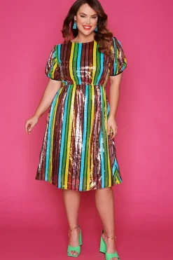 Lorraine Designs Fit & Flare Dresses | Sequin Dresses*Rainbow Room Candy Dress