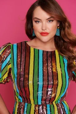 Lorraine Designs Fit & Flare Dresses | Sequin Dresses*Rainbow Room Candy Dress