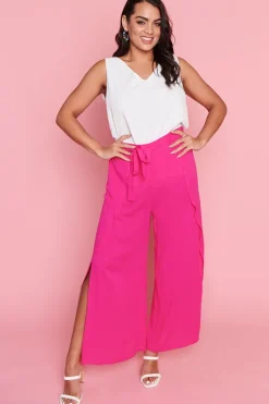 Lorraine Pants & Jeans*Reese Strawberry Pink Wrap Pant