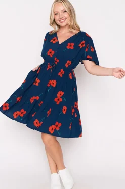 Lorraine Designs Casual Dresses | Fit & Flare Dresses*Remi Red Poppy Fields Dress
