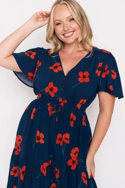 Lorraine Designs Casual Dresses | Fit & Flare Dresses*Remi Red Poppy Fields Dress