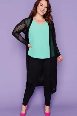 Layo Knits & Cardigans*Renu Black Long Cardi