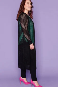 Layo Knits & Cardigans*Renu Black Long Cardi
