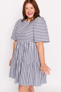 Lorraine Designs Shift Dresses | Loose Dresses*Ronnie Navy Stripe Dress