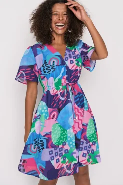 Lorraine Designs Casual Dresses | Knee Length Dresses*Sage Squiggle It Dress