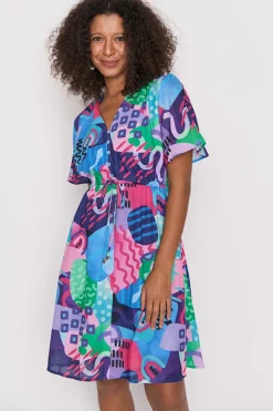 Lorraine Designs Casual Dresses | Knee Length Dresses*Sage Squiggle It Dress