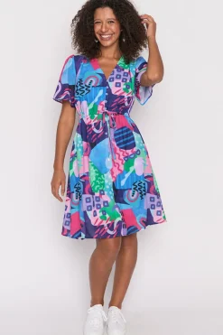 Lorraine Designs Casual Dresses | Knee Length Dresses*Sage Squiggle It Dress