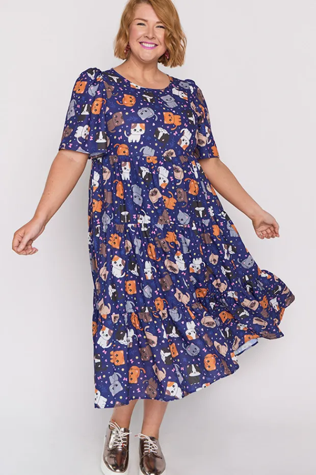 Lorraine Designs Shift Dresses | Loose Dresses*Saturn Cute Kitties Dress