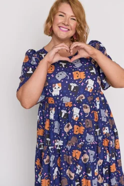 Lorraine Designs Shift Dresses | Loose Dresses*Saturn Cute Kitties Dress