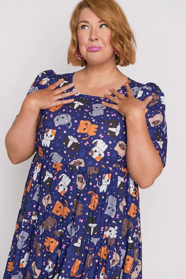 Lorraine Designs Shift Dresses | Loose Dresses*Saturn Cute Kitties Dress