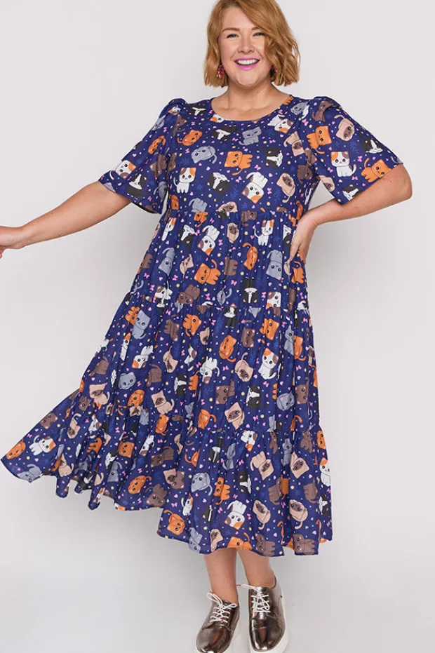 Lorraine Designs Shift Dresses | Loose Dresses*Saturn Cute Kitties Dress