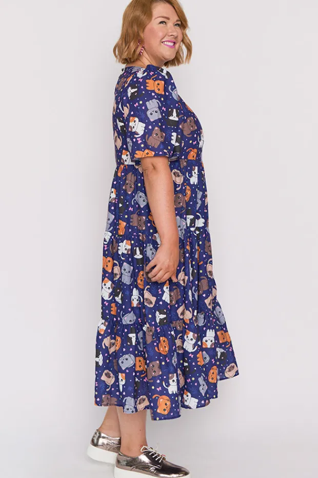 Lorraine Designs Shift Dresses | Loose Dresses*Saturn Cute Kitties Dress