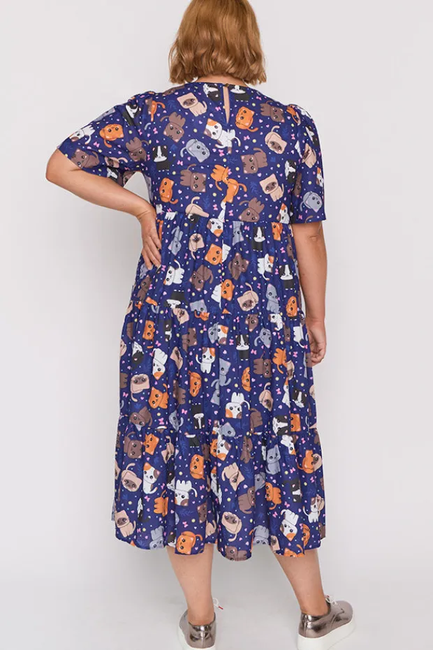 Lorraine Designs Shift Dresses | Loose Dresses*Saturn Cute Kitties Dress