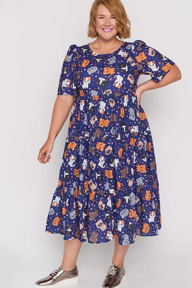 Lorraine Designs Shift Dresses | Loose Dresses*Saturn Cute Kitties Dress