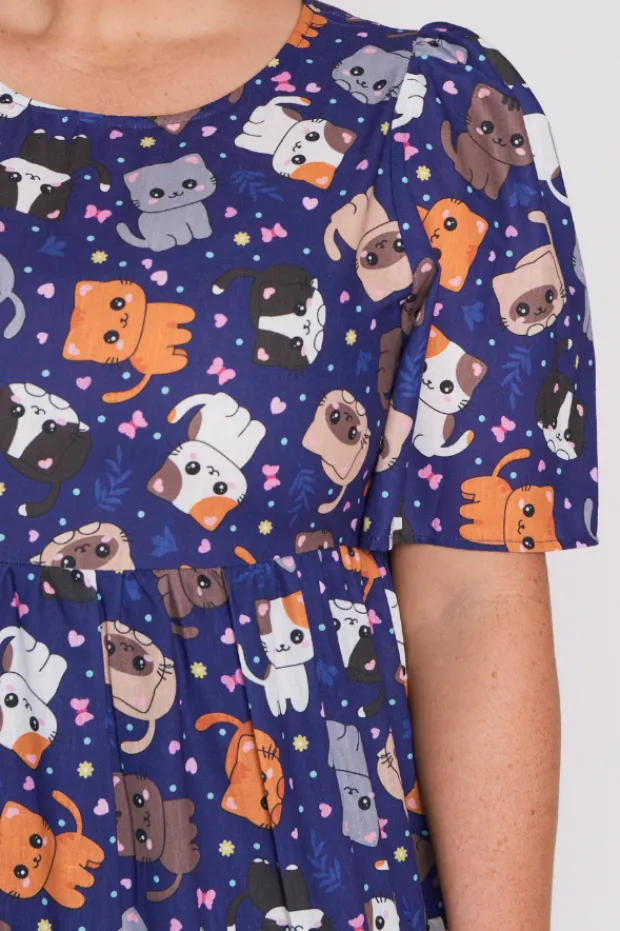 Lorraine Designs Shift Dresses | Loose Dresses*Saturn Cute Kitties Dress