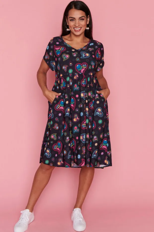 Lorraine Designs Casual Dresses | Shift Dresses*Savannah Paisley Hearts Dress
