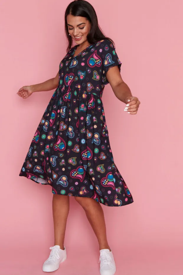 Lorraine Designs Casual Dresses | Shift Dresses*Savannah Paisley Hearts Dress