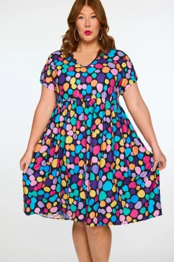 Lorraine Designs Casual Dresses | Shift Dresses*Savannah Rainbow Pebble Spots Dress