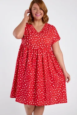 Lorraine Designs Shift Dresses | Loose Dresses*Savannah Red Spot Dress