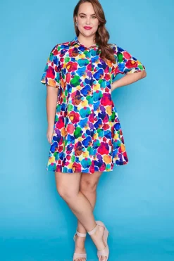 Lorraine Designs Casual Dresses | Shirt Dresses*Scarlet Painterly Dress