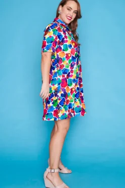 Lorraine Designs Casual Dresses | Shirt Dresses*Scarlet Painterly Dress