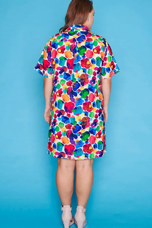 Lorraine Designs Casual Dresses | Shirt Dresses*Scarlet Painterly Dress