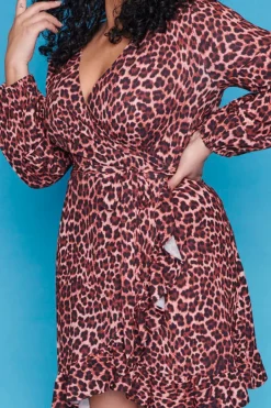Lorraine Designs Cocktail Dresses | Wrap Dresses*Secrets Leopard Print Wrap Dress