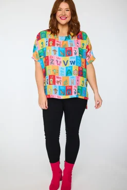Lorraine Designs Tops | Casual Dresses*Serena Alpha Animal Cards Top