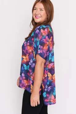 Lorraine Designs Tops*Serena Butterfly Rainbow Top