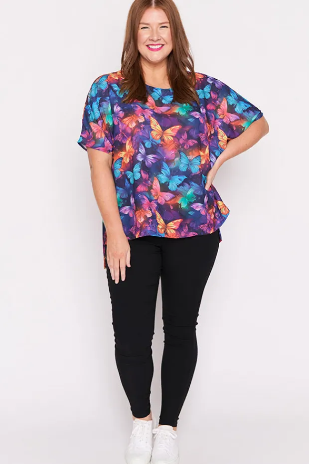 Lorraine Designs Tops*Serena Butterfly Rainbow Top