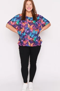 Lorraine Designs Tops*Serena Butterfly Rainbow Top