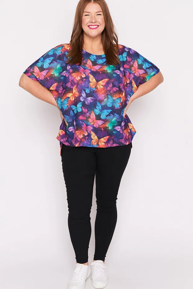 Lorraine Designs Tops*Serena Butterfly Rainbow Top